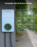 Autel Home Smart Electric Vehicle (EV) Charger up to 50Amp, 240V, Indoor/Outdoor Car Charging Station with Level 2, Wi-Fi and Bluetooth Enabled EVSE, Hardwired,25-Foot Cable,Sierra Blue
