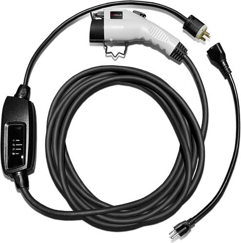 Schumacher Electric SC1455 Level 2 EV Charger - With Adaptor + 28-Foot Charging Cable - Portable EV Charger Level 1 + 2 - Up to 16A - 120V or 240V - Charges EVs 3X Faster