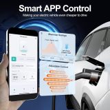 Level 2 EV Charger - 40 Amp RFID Card 25ft Cable Outdoor Indoor EV Charger Level 2 with NEMA 14-50 Plug WiFi Enabled Electric Car Charger 240V Electric Vehicle Charging Stations
