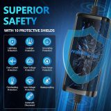 Portable Level 1 & 2 EV Charger,16A 110-240V with Fix Time Charge, 20FT Cable, NEMA 6-20 Plug and NEMA 5-15 Adapter, SAE J1772 EV Electric car Charger, Current Adjustable(NOT for Tesla)
