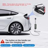 Level 1+2 Tesla Charger,110V to 240V, 16 Amp, NEMA 6-20 Plug and 5-15P Adapter, 21ft Extension Cord - Portable Home Electric Vehicle Charging Station,Compatible with All Tesla Models X/Y/3/S