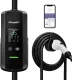 BougeRV Portable 48 Amp EV Charger Level 2, 240V, NEMA14-50P, 11.52KW Max Output with Adjustable Current and Charging Schedule, Plug-in Electric Vehicle Charging Cable with 25Ft for Indoor/Outdoor Use