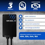Grizzl-E Classic, Level 2 240V / 40A Electric Vehicle (EV) Charger, UL Certified, Metal Case Enclosure, Indoor/Outdoor Electric Car Fast Wall Charging Station, NEMA 14-50 Plug, Classic Black