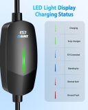 Level 1&2 EV Charger, Electric Vehicle Portable Charger with 25FT Cable, Home EV Charging Station for J1772 Electric Cars, 16Amp 110V-240V, NEMA 6-20 & NEMA 5-15 Plug