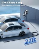 ElecFylo Smart Level 2 EV Charger for Home - 3.5  Large Screen, 27FT Cable, 40A 240V, WiFi/Bluetooth Enabled, RFID Card, NEMA 6-50 Plug, Fast Electric Vehicle Charging Station, FCC/CP65 Certified