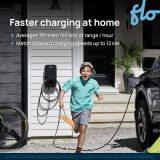 FLO Home X6 Level 2 Electric Vehicle Charging Station, 12 kW at 50 amp/240 V, Fast Home Charging for All EVs, Hardwired, UL/Energy Star Certified, 25 ft Cable, Toughest Outdoor Rating, Black Aluminum