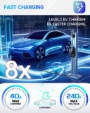 Level 2 EV Charger for Home - 40Amp EV Charger Level 2 NEMA 14-50 EV Charger with 25ft Cable EV Charger Adjustable Current/Delay Charger Electric Vehicle Charging Stations