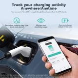 Level 2 Electric Vehicle (EV) Charger(32Amp, 220V-240V, NEMA 14-50 Plug), 25ft Cable ETL Listed Portable Indoor/Outdoor EVSE SAE J1772 EV Car Charging Station w/Delay Timer, WiFi Enabled