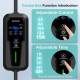Portable Electric Vehicle Charger 15 Amp Level 1 Home EV Charger (110V), 25 FT Electric Vehicle Charging Station, Scheduled Charging,Smart APP, Nema 5-15 P Electric Car Charger for SAE J1772
