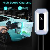 EV Charger Level 2，50 Amp Charge Station, 240V Level 2 Charger,Indoor/Outdoor EVSE, 25Ft Cable Level 2 ev Charger, 2.4GWiFi/APP/RFID Card (NEMA14-50 Plug or Hardwired)