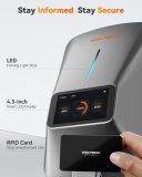 WOLFBOX Level 2 EV Charger 50 Amp - Smart Display, RFID Card, 25ft Cable, Outdoor/Indoor, Hardwired EV Charger Level 2, WiFi Enabled Electric Car Charger, 240V Electric Vehicle Charging Stations