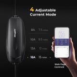 BougeRV Portable EV Charger Cable (16A, 25FT) EVSE Electric Vehicle Charging Station (NEMA6-20 with Adapter for NEMA5-15)