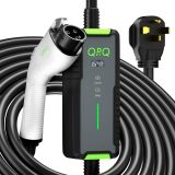 QPQ Level 2 EV Charger 32A 240V, Portable Electric Vehicle Charging Stations with Adjustable Current/Timing Delay, J1772 EV Car Charger Level 2 Charger with 21 FT Cable, NEMA 14-50 Plug
