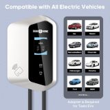 Paris Rhône Level 2 EV Charger, 48 Amp UL Listed 11.5KW EV Charger for Home Level 2 with Smartlife App Control, Wi-Fi & Bluetooth Level 2 EV Charger with 25 Foot Cable for Electric Vehicles
