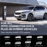 Mplus Electric Vehicle Charger Station 16 Amp Level 1 & 2 Portable EV Charging Includes NEMA 5-15P & 6-20 Plug Compatible with J1772 Electric Cars Household Travel Travel Portable Emergency Charger