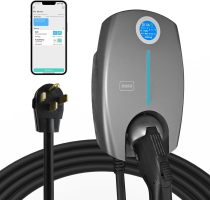 EP Home Smart Electric Vehicle Charger, 40 Amp Level 2 EV Charger, NEMA14-50 Wall Indoor/Outdoor Electric Car Charging Station, 240V, 25 Ft Cable