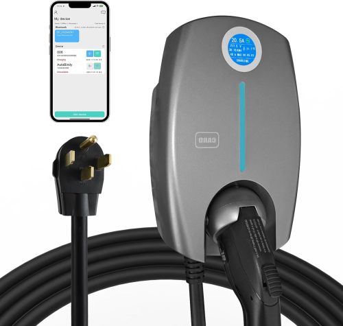 EP Home Smart Electric Vehicle Charger, 40 Amp Level 2 EV Charger, NEMA14-50 Wall Indoor/Outdoor Electric Car Charging Station, 240V, 25 Ft Cable
