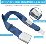 Airplane Seat Belt Extender, 7-31  Airline Seatbelt Extender Adjustable - FITS All Airlines in US Except Southwest-Free Carrying Case (Blue)