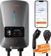 WOLFBOX Level 2 EV Charger 40 Amp - Smart Display, RFID Card, 25ft Cable, Outdoor/Indoor, NEMA 14-50 EV Charger Level 2, WiFi Enabled Electric Car Charger, 240V Electric Vehicle Charging Stations