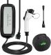 EV Charger, 16Amp 110V/240V Portable Level 1 Level 2 Electric Vehicle Charging Station with NEMA 6-20 Plug & NEMA 5-15 Adapter for J1772 Electric Cars