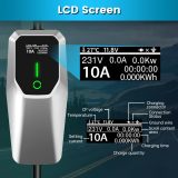Portable Level 1 and Level 2 EV Charger 240V 32A (7.68kw) with 26ft Charging Cable NEMA 14-50 5-15 for SAE-J1772 Electric Vehicles Charging Station
