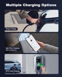 ElecFylo Smart Level 2 EV Charger for Home - 3.5  Large Screen, 27FT Cable, 40A 240V, WiFi/Bluetooth Enabled, RFID Card, NEMA 6-50 Plug, Fast Electric Vehicle Charging Station, FCC/CP65 Certified