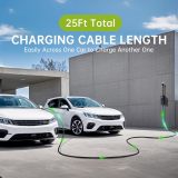Level 2 EV Charger 32A 240V Portable with NEMA14-50 Plug, Adjustable Current & Time Delay, Electric Vehicle Charging Station 25ft Cable for J1772 EV