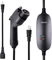 Asani Level 1 & 2 EV Charger - 110-240V at 16 Amps - Portable Electric Vehicle EV Charger with NEMA 6-20 with NEMA 5-15 Adapter Plug for J1772 Electric Cars