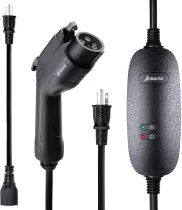 Asani Level 1 & 2 EV Charger - 110-240V at 16 Amps - Portable Electric Vehicle EV Charger with NEMA 6-20 with NEMA 5-15 Adapter Plug for J1772 Electric Cars