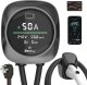 EV Charger 50 Amps, Smart Screen Level 2 Charging Station with WIFI, 240V J1772 Home Electric Vehicle Charger NEMA 14-50 Plug or Hardwire, APP Controlled Car Charger