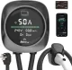 EV Charger 50 Amps, Smart Screen Level 2 Charging Station with WIFI, 240V J1772 Home Electric Vehicle Charger NEMA 14-50 Plug or Hardwire, APP Controlled Car Charger