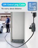 Level 2 EV Charger(32A, 240V, NEMA 14-50 Plug), Portable SAE Electric Car Charger with 25ft EV Charger Extension Cord, Adjustable Current, Home Outdoor Level 2 Mobile Electric Vehicle Charging Station