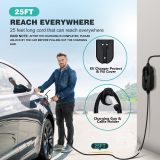 Level 2 Electric Vehicle (EV) Charger(32Amp, 220V-240V, NEMA 14-50 Plug), 25ft Cable ETL Listed Portable Indoor/Outdoor EVSE SAE J1772 EV Car Charging Station w/Delay Timer, WiFi Enabled