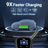 Tera for Tesla Electric Vehicle (EV) Charger: Level 2 J1772 2024 Fully Upgraded ETL Energy Star 48A with Manual Setting Amps & Schedule on Unit 240V