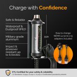 Portable Level 2 EV Charger (240V, 40A) J1772 Charge, Portable Electric Car Charger NEMA 14-50 & 5-15, ETL Certified, IP67, 21ft Cable, Electric Vehicle Charging Station