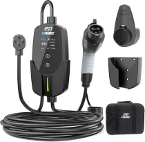 Level 2 EV Charger for Home - 40Amp EV Charger Level 2 NEMA 14-50 EV Charger with 25ft Cable EV Charger Adjustable Current/Delay Charger Electric Vehicle Charging Stations