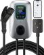 ElecFylo Smart Level 2 EV Charger for Home - 3.5  Large Screen, 27FT Cable, 40A 240V, WiFi/Bluetooth Enabled, RFID Card, NEMA 6-50 Plug, Fast Electric Vehicle Charging Station, FCC/CP65 Certified