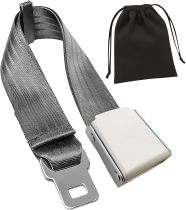 Airplane Seat Belt Extender, 7-31  Airline Seatbelt Extender Adjustable - FITS ALL Airlines in US Except Southwest-Free Carrying Case (Silver)