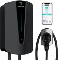 Home Level 2 EV Charger 48 Amp 240V Indoor/Outdoor EVSE Electric Vehicle Charging Stations 25ft Cable for J1772 EVs Tesla Charger ev Chargers for Home Level 2 (for Tesla black4.3‘ 11kw)