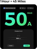 Level 2 EV Charger,50A 240V Hardwired Home Charger,ETL/FCC/CE Certified Charging Stations, WiFi Enabled EVSE Adjustable Current Schedule Time Electric Vehicle Charging Stations for All J1772 （23 FT）
