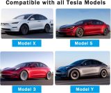 Level 1+2 Tesla Charger,110V to 240V, 16 Amp, NEMA 6-20 Plug and 5-15P Adapter, 21ft Extension Cord - Portable Home Electric Vehicle Charging Station,Compatible with All Tesla Models X/Y/3/S