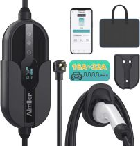 32A Electric Vehicle Charger, Level 2 EV Charger, Portable EVSE Charging Station for J1772 North America Cars, 220V-240V NEMA 14-50 Plug w/Delay Timer, 25ft Premium Cable ETL Certified