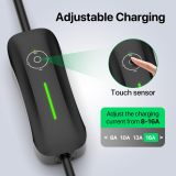 Level 1+2 EV Charger Tesla NACS 16A Mobile Electric Car Charger 110V/240V with NEMA 5-15 Plug and 6-20 Plug 25FT Cable 3.84KW Adjustable 16 Amps Vehicle Charging Stations for Tesla