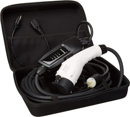 Duosida Level 1+2 EV Charger(120-240V,16A,25ft) Portable EVSE Home Electric Vehicle Charging Station Universal