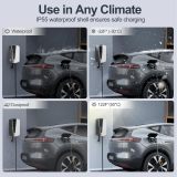 Level 2 EV Charger 40 Amp - RFID Card, 25ft Cable, Outdoor/Indoor, NEMA 14-50 EV Charger Level 2, WiFi Enabled Electric Car Charger, Electric Vehicle Charging Stations