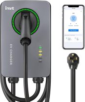invt Level 2 EV Charger, 48 Amp EV Charger Level 2, Hardwired EVSE Level 2 Charger, WiFi Enabled, Indoor/Outdoor Electric Vehicle Charging Stations J1772 Charger, 240V Electric Car Charger 24' Cable