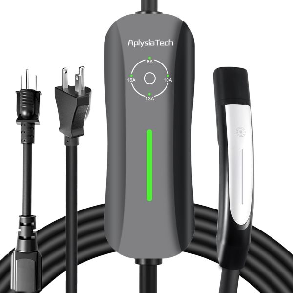 Level 1+2 Tesla EV Charger,16 Amp 120V /240V,Adjustable Plug-in Electric Vehicle Charging Station with 21FT Cable NEMA 6-20 Plug NEMA 5-15 Adapter, Compatible with All Tesla Models X/Y/3/S