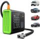 Anykit Tire Inflator Portable Air Compressor, 150PSI 4X Fast (Dual Cylinder) Inflation Air Pump with Digital Pressure Gauge, 12000mAh Electric Cordless Tire Pump for Truck, Car (Green)