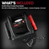 Schumacher Electric Lithium Jump Starter and Portable Power Station SL1562, 4-in-1, 1200 Amp, 150-PSI Air Compressor, 12V - works on cars, trucks, motorcycles, marine batteries, SUVs, ATVs, and more