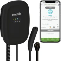 EMPORIA Level 2 EV Charger - NEMA 14-50 EVSE w/NACS, Compatible with Tesla - 48 amp EV Charger Level 2, 240v Electric Vehicle Charging Station, UL/Energy Star, 24ft Electric Car Charger Cable, Black